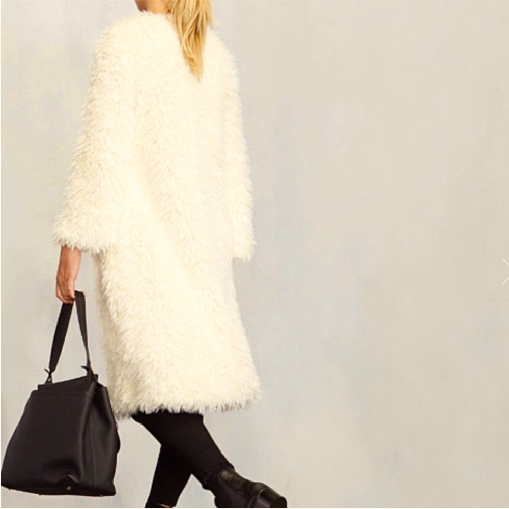 🛑SOLDREFORMATION Brixton Coat in Cream Size L - Picture 4 of 14